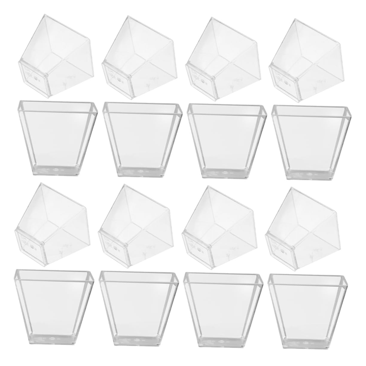 KOMBIUDA 80pcs Dessert Cup Dessert Shooter Cups Square Appetizer Cups Party Serving Cups Ice Cream Cups Clear Dessert Parfait Cups Parfait Cups Containers Small Dessert Bowls Transparent