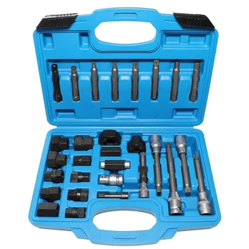 30 Piece Alternator Pulley Remove Install Tool Kit Free Wheeling