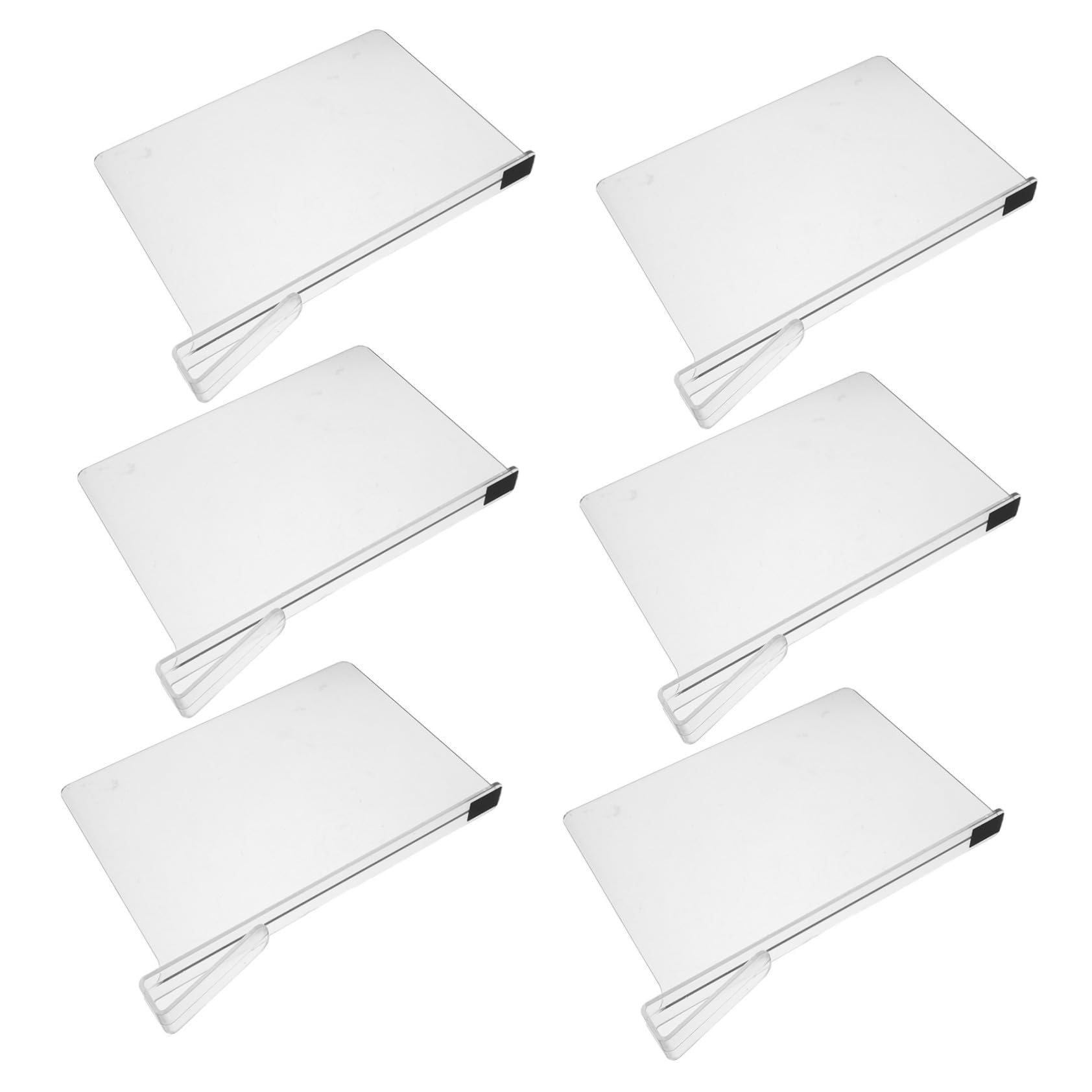 Cabilock 6pcs Clear Acrylic Closet Dividers Adjustable Storage Organizers for Efficient Wardrobe Organization Transparent Panels for Clothes Handbags Shoes and More