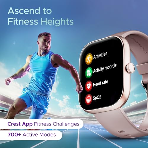 Image of Boat Wave Sigma 3 w /Turn-by-Turn Navigation, 2.01 inch HD Display, Bluetooth Calling, Crest+ OS, QR Tray, Watch Face Studio, Coins, Emergency SOS Smart Watch for Men & Women(Rustic Rose)