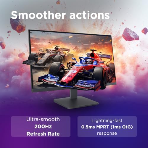 Image of Lenovo LOQ 27-10 | 27 inch (68.5cm) FHD (1920x1080) IPS 200Hz Gaming Monitor | 0.5ms, HDR10 Compliance, AMD FreeSync, 99% sRGB, 2xHDMI 2.1 TMDS, 1xDP 1.4| Tilt | Lunar Grey | 68F2GACBIN