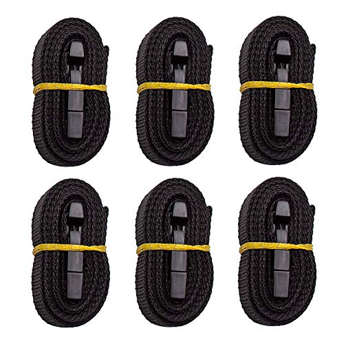 iCOVER Boat Cover Tie Down Straps Length Adjustable Quick Release Tightening Strap 86 inch(7ft 2in) Long x 1 Wide Male+Female 6 Packs IBCA0002