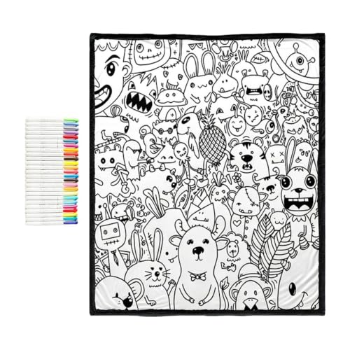 Couverture à colorier anti-stress 150 x 127 cm pour retrouver le calme