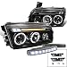 Spec-D Tuning LHP-CHG05JM-TM Dodge Charger Halo Led Projector Head Lights Black