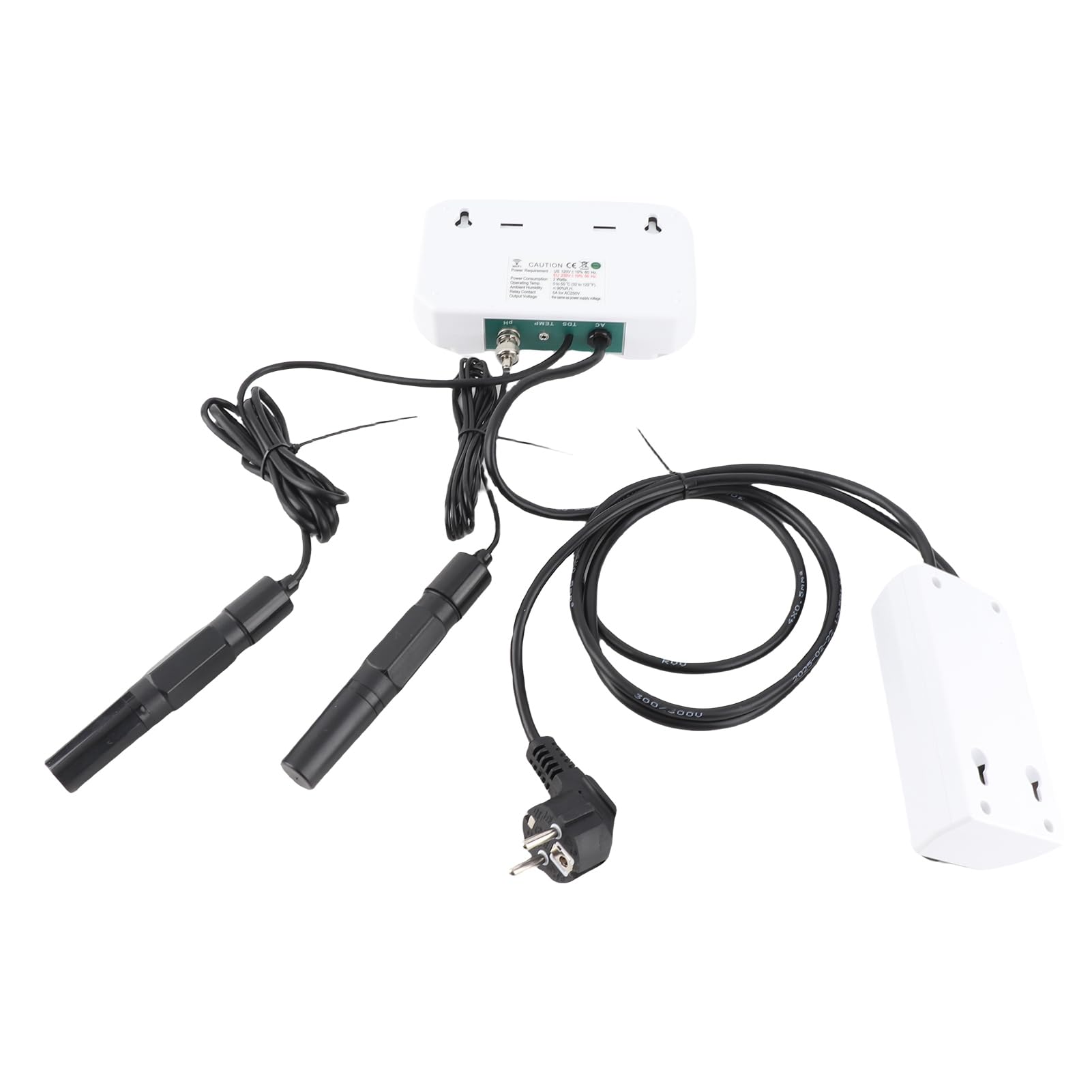 HUIOP Kontroler pH TDS Online WiFi WiFi Profesjonalny czujnik jakości wody pH/TDS/TEMP 3 w 1 Kontroler pH z gniazdem przekaźnikowym elektroda wymienna Sonda typu BNC Tester jakości