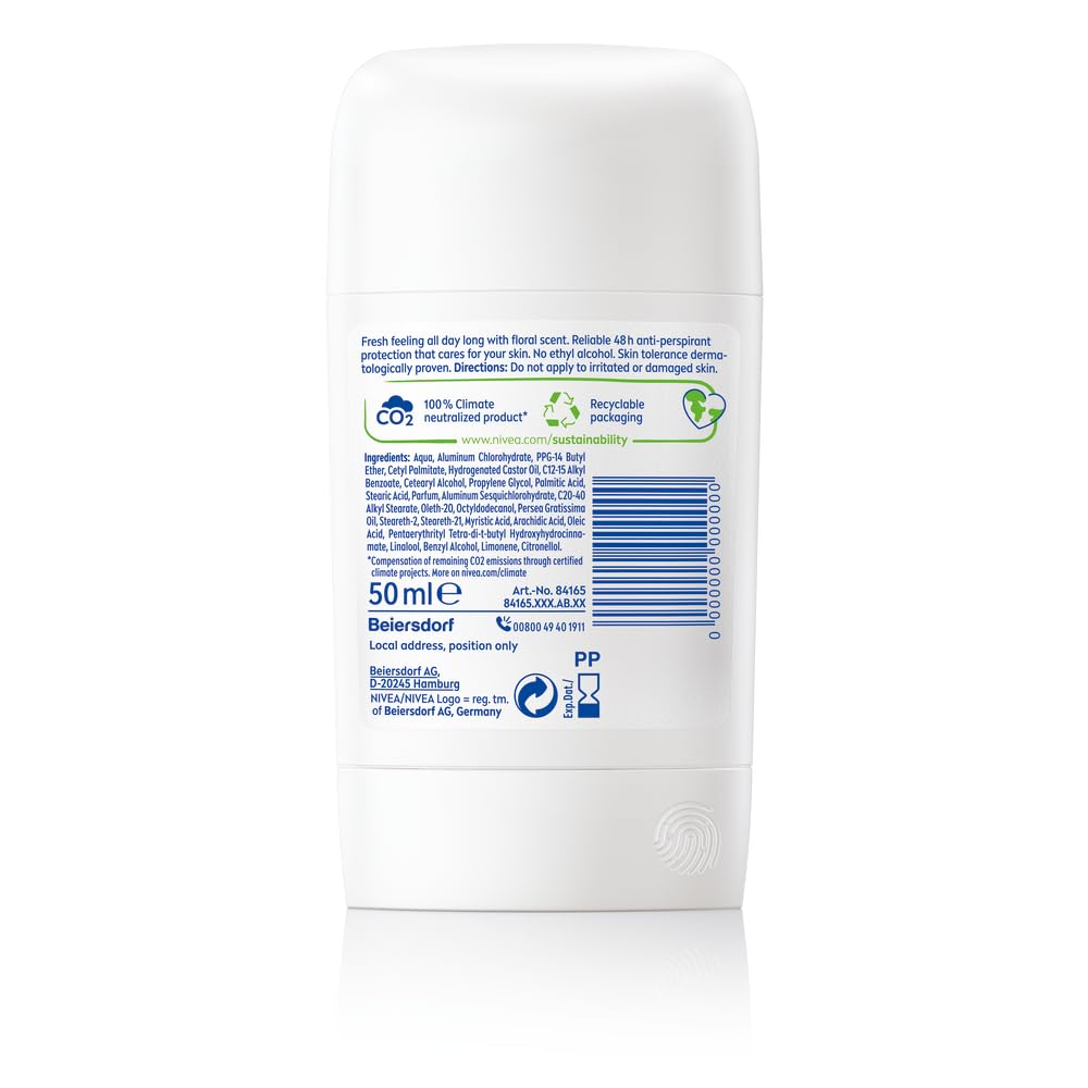 NIVEA Fresh Flower 48h Antyperspirant w sztyfcie dla kobiet, 50 ml