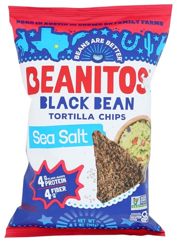 Beanitos Black Bean Chips with Sea Salt, 6 Oz