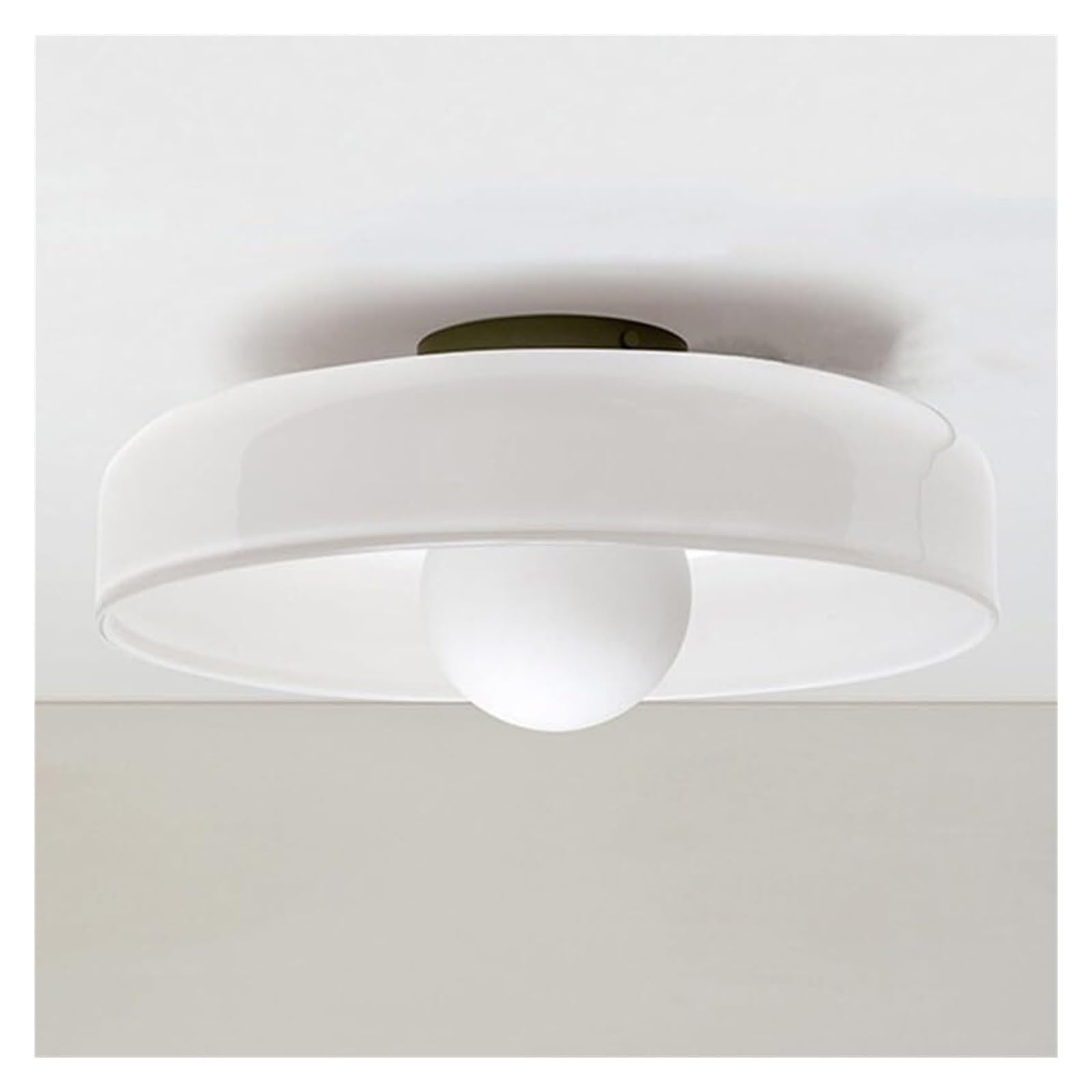 KHUKHU Mid Century Modern Hallway Ceiling Light Fixtures Large White Orange Green Glass Kitchen Close to Ceiling Lamp Vintage Bedroom Wall Sconces Light for Foyer Entryway Staircase(B)