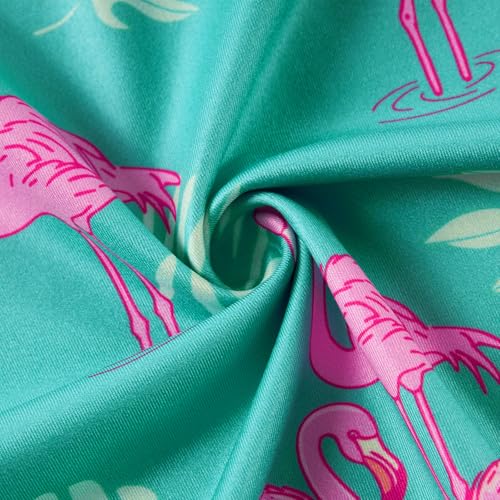 Cuddomper Boys Hawaiian Polo Shirt Golf Clothes Flamingo 7-8 Years - image 2