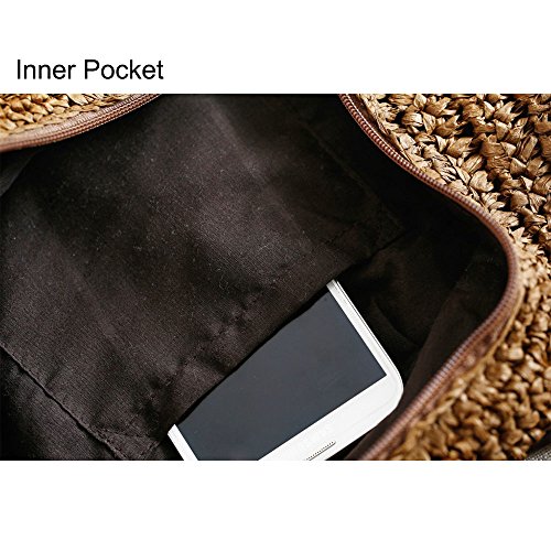 Women Straw Shoulder Bag Summer Beach Bag Tassels Tote Bag Cotton Lining Top Handle Shopper Handbag Bucket Bag3