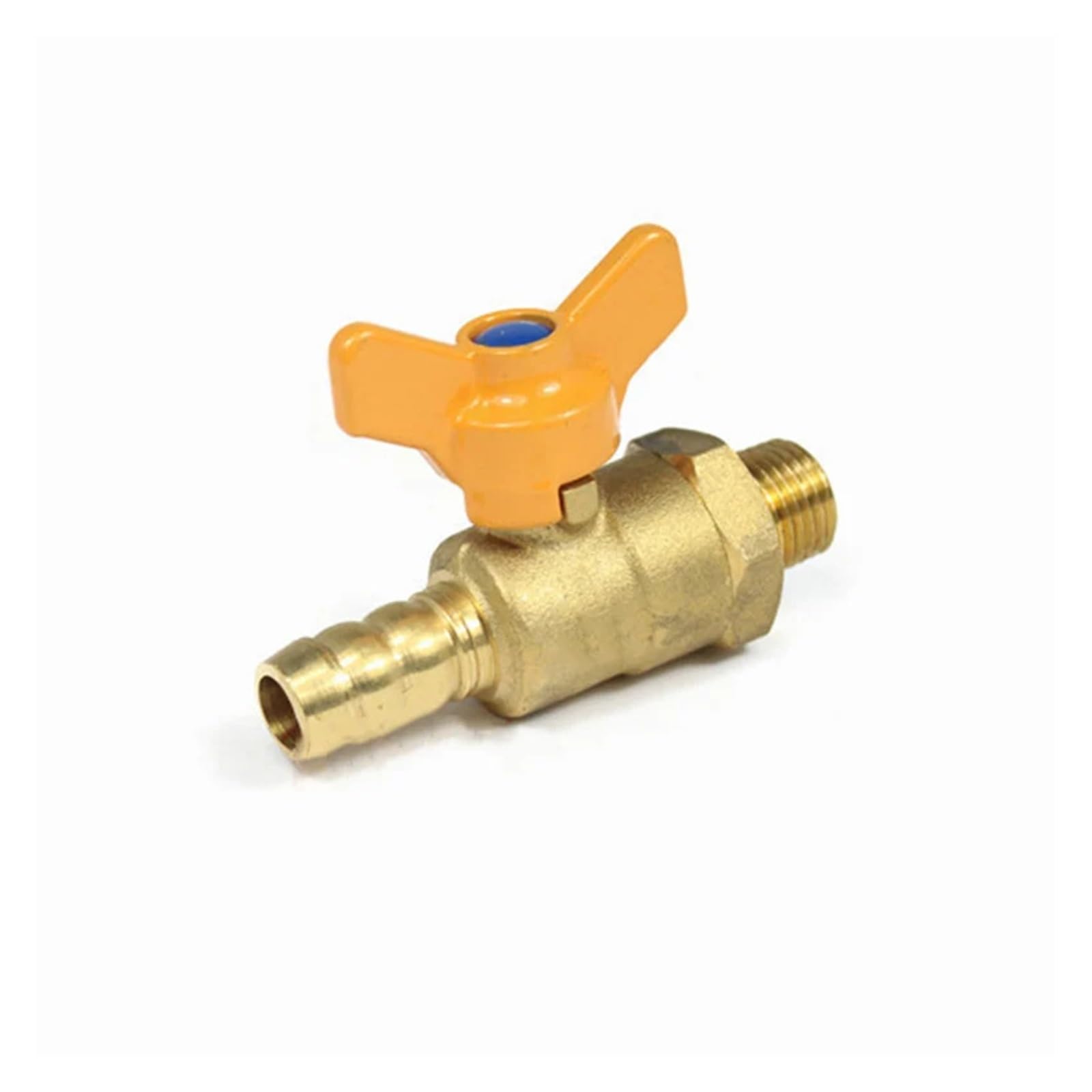 AARTERZZA 8mm Hose Barb x 1/2" BSP Male Thread Brass Shut Off Ball Valve with Handle for Fuel Gas Water Oil Air