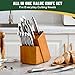 Knife Set, EWFEN 14-Piece Kitchen Knife Set with Block, German Stainless Steel Knives with Built-in Knife Sharpener, Anti-Slip Sharp Knives Set for Kitchen, Dishwasher Safe, Curved Handle