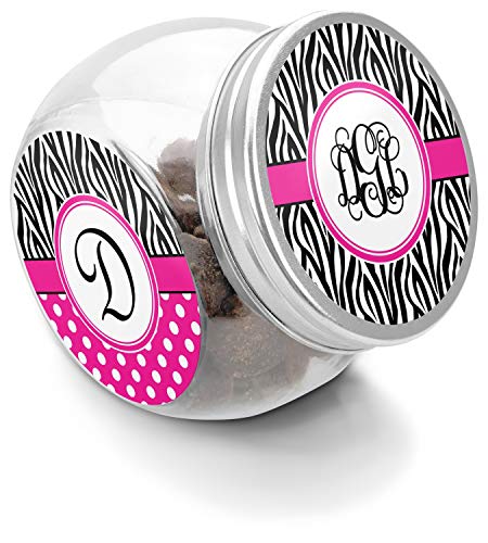 YouCustomizeIt Personalized Zebra Print Puppy Treat Jar