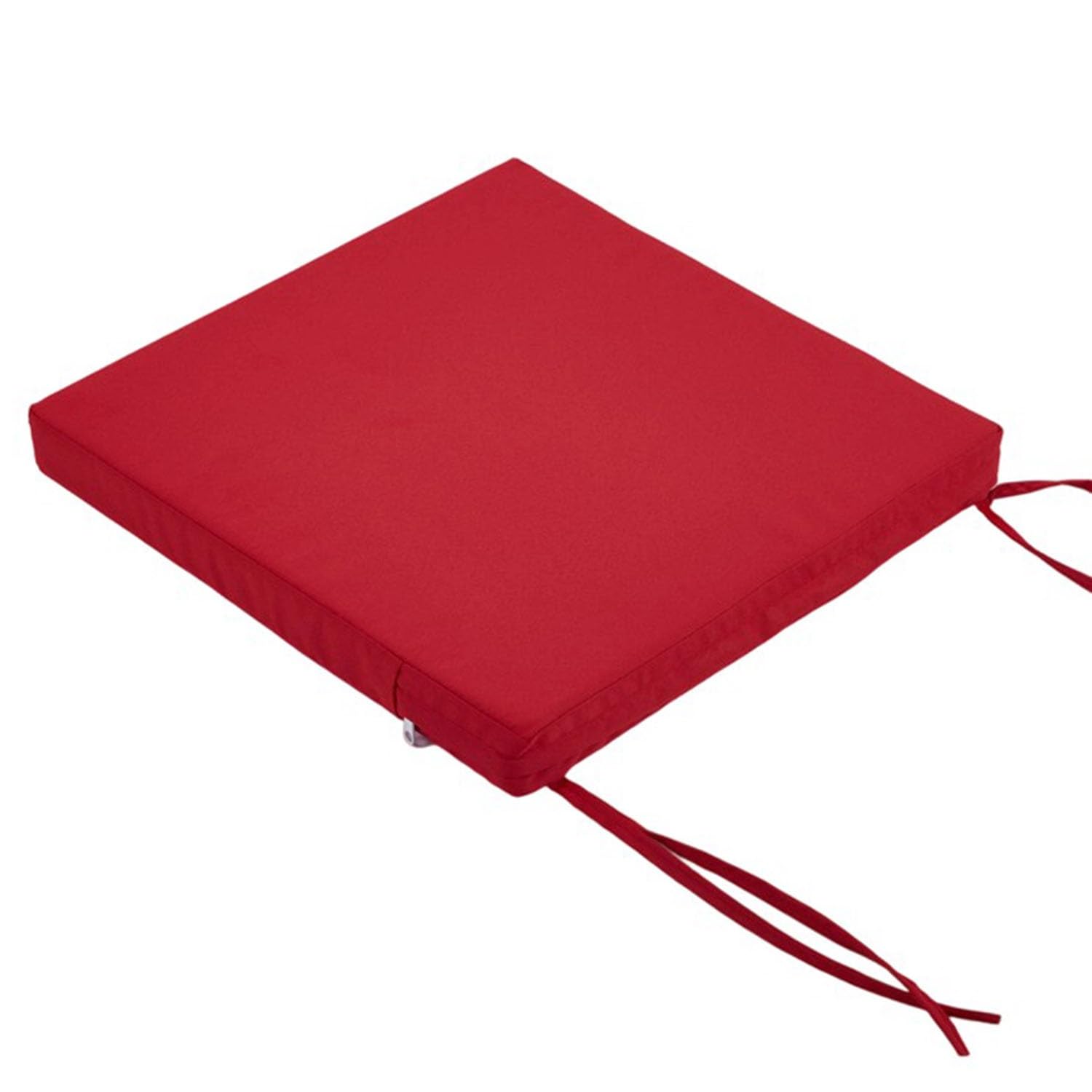JORTUIO Outdoor Chair Cushions Waterproof Patio Chair Seat Cushions 14/15/16/18/20inch Chair Pads with Ties for Outdoor Furniture, for Garden Chair Cushion Replacement(Red,45x45x8cm)
