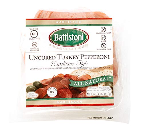 Battistoni Uncured Turkey Pepperoni, Napolitano Style, 4oz sliced
