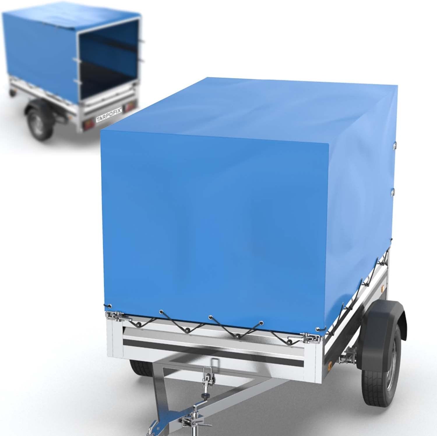 Jiavlyx Anhängerplane 214x122cm - Wasserfest Für 750kg Hänger