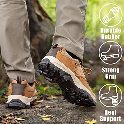Cc-Los Hiking Shoes For Men Low Top Outdoor Work Shoes Breathable & Lightweight Trekking Shoes Size 7.5 To 14 #TOP5