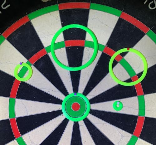 Dart Practice Rings Neon Gelb/Grün, Dart Übungsringe