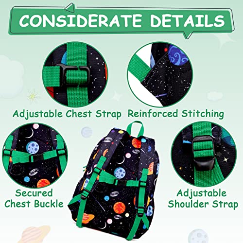 Miniatura 5 de Vaschy Mochila Niño, Mochila Escolar Para Niños De 3-6 Años Mochila Infantil Mochila Preescolar Con Bolsillos Laterales, Etiqueta De Nombre Y Correa En Pecho, 15l, Espacio