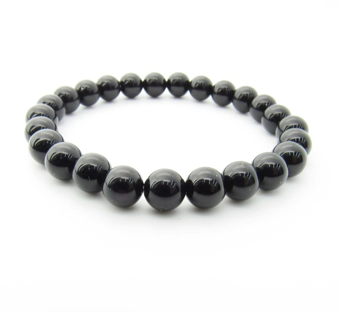 ASTRODIDI Black Agate Onyx Gemstone Bracelet (Handmade & Stretchable) (B09RDYC2Z9) Amazon Price History, Amazon Price Tracker