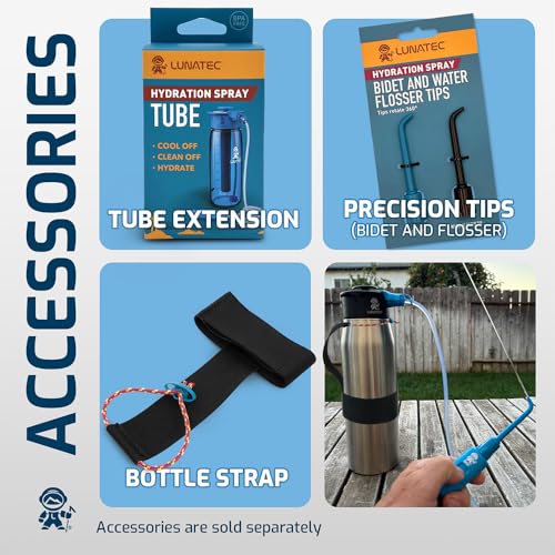 Botella de Agua Pulverizadora Aislada Lunatec® - Mister personal presurizado, ducha de campamento y botella deportiva todo en uno sin BPA miniatura 7