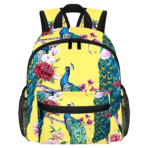 Sac à dos enfants rose motif fleuri aquarelle chysanthème pivoine idéal pour école primaire CP