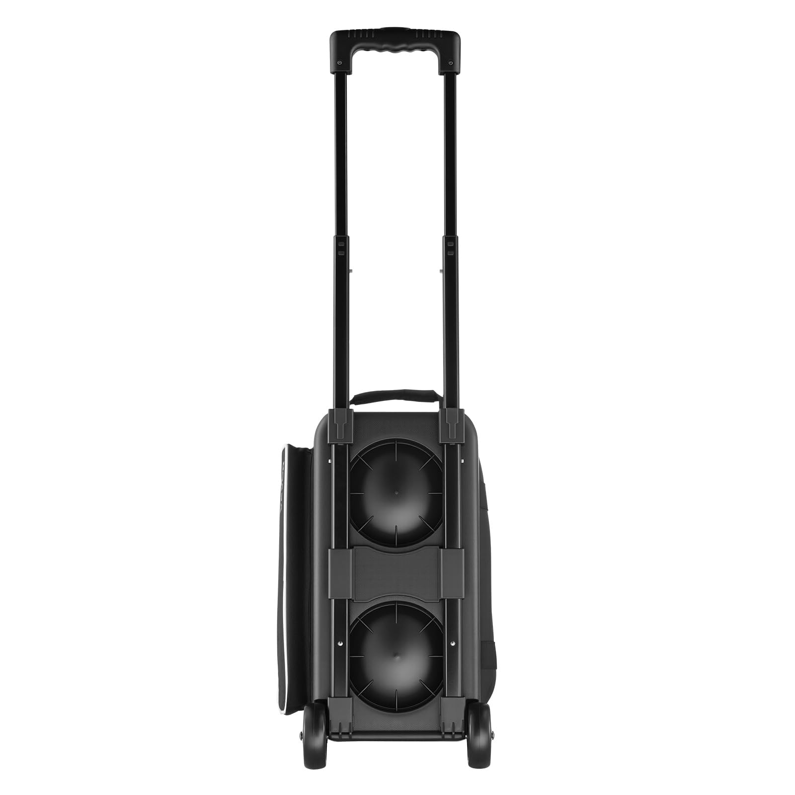 VEVOR Sac de Bowling à roulettes, Valise de Transport pour 2 Boules, avec Compartiment pour Chaussures, Poche pour Accessoires Surdimensionnée et Poignée Rétractable Extensible, Noir et Blanc