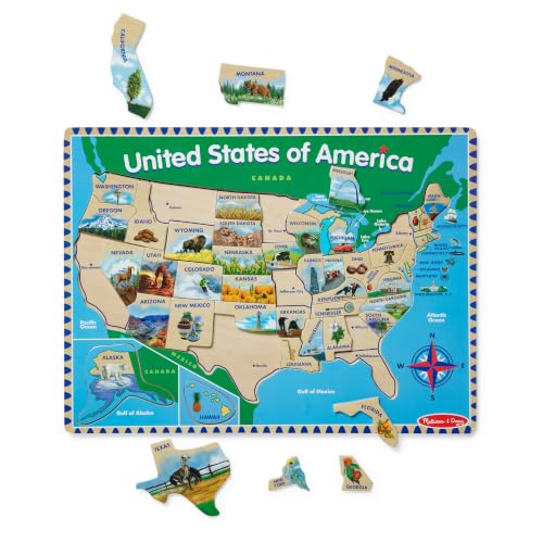 USA Map Wooden Puzzle