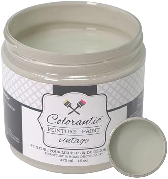 Colorantic-Bundle Soft Brwon Chalk Paint (Ranch,16 Oz) and Oval Purple Chalk Paint Brush