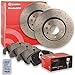 Produktbild BREMBO XTRA LINE Sport Bremsscheiben Ø280mm gelocht + BREMBO Bremsbeläge Bremsbelagsatz + Warnkontakt vorne Vorderachse