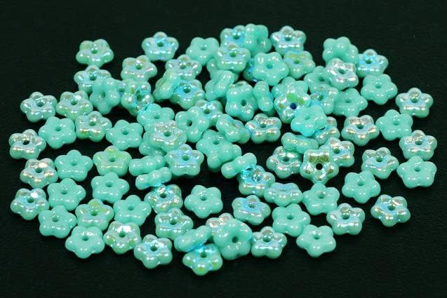 60pcs Pressed Beads Flower 5 mm, Crystal Crystal Silver Half Coating (30-27001), Bohemia Crystal Glass, Czechia 11149203