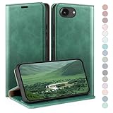 HUOUH per iPhone 16e 6.1" Custodia a Portafoglio con RFID Blocco PU In Pelle,Sintetica Tasca Carte Custodie Del Telefono Copertura Antiurto Con Slot di per Apple 16e caso Verde Chiaro