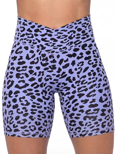 Image of Sunzel Crossover Biker Shorts for Women, No Front Seam V High Waist Yoga Workout Gym Shorts with Tummy Control | 4 Or 6-Inch Inseam, High Waisted, Tummy Control, Crossover Waist, Buttery Soft, No Front Seam, Squat Proof, Compression