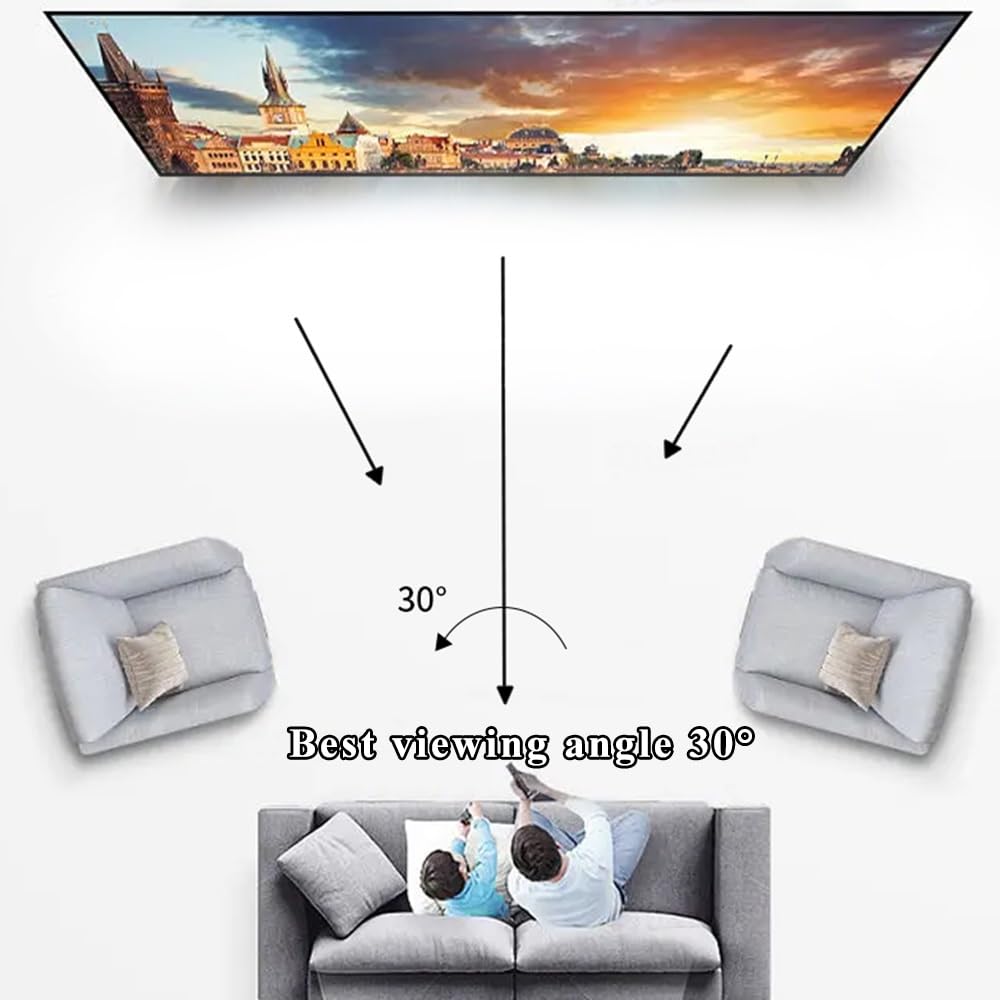 Tenda Proiettore Portatile Pieghevole 60 72 84 100 Pollici Anti-Luce 4K HD Schermo Di Proiezione 16:9 Telo Videoproiettore Per Interni Esterni Cinema(84inch (16:9))
