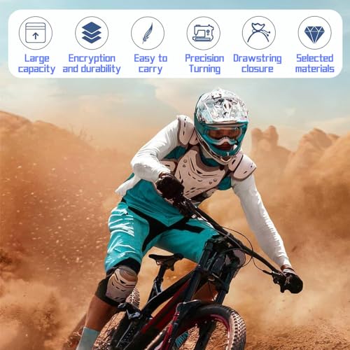 HIULLEN 2 Stück Helmtasche, Helmbeutel mit Kordelzug, Motorradhelm Rucksack Wasserdicht Tragbarer Helmsack Helmrucksack für Motorradhelm Fahrradhelme Basketball Skihelme Reithelme Fitness