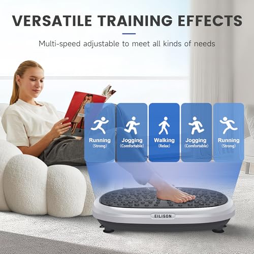 EILISON FitMaxx 3D XL Vibration Plate Exercise Machine - Whole Body Workout Vibration Platform w/Loop Bands - Lymphatic Drainage Machine for Weight Loss, Shaping, Recovery - Image 6
