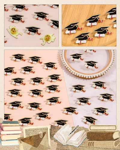 Image of Graduation Pins Bulk with Storage Bag for Class of 2026 Graduation Cap Diploma Enamel Pins for Backpack Hat Jackets Congrat Grads Gifts for Students Teachers Classmates 2026 Graduation Party Favors