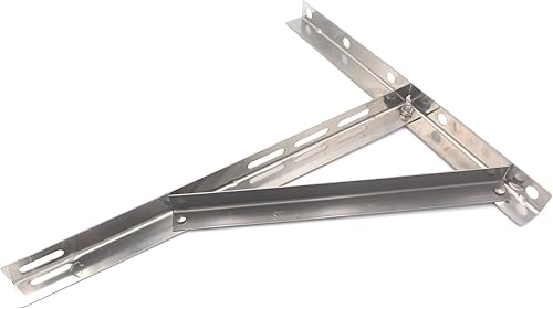 Miniatura 7 de TADERUILY Soporte de montaje en pared para condensador de 9000-24000 BTU, soportes de soporte de CA de acero inoxidable libre de óxido para sistemas