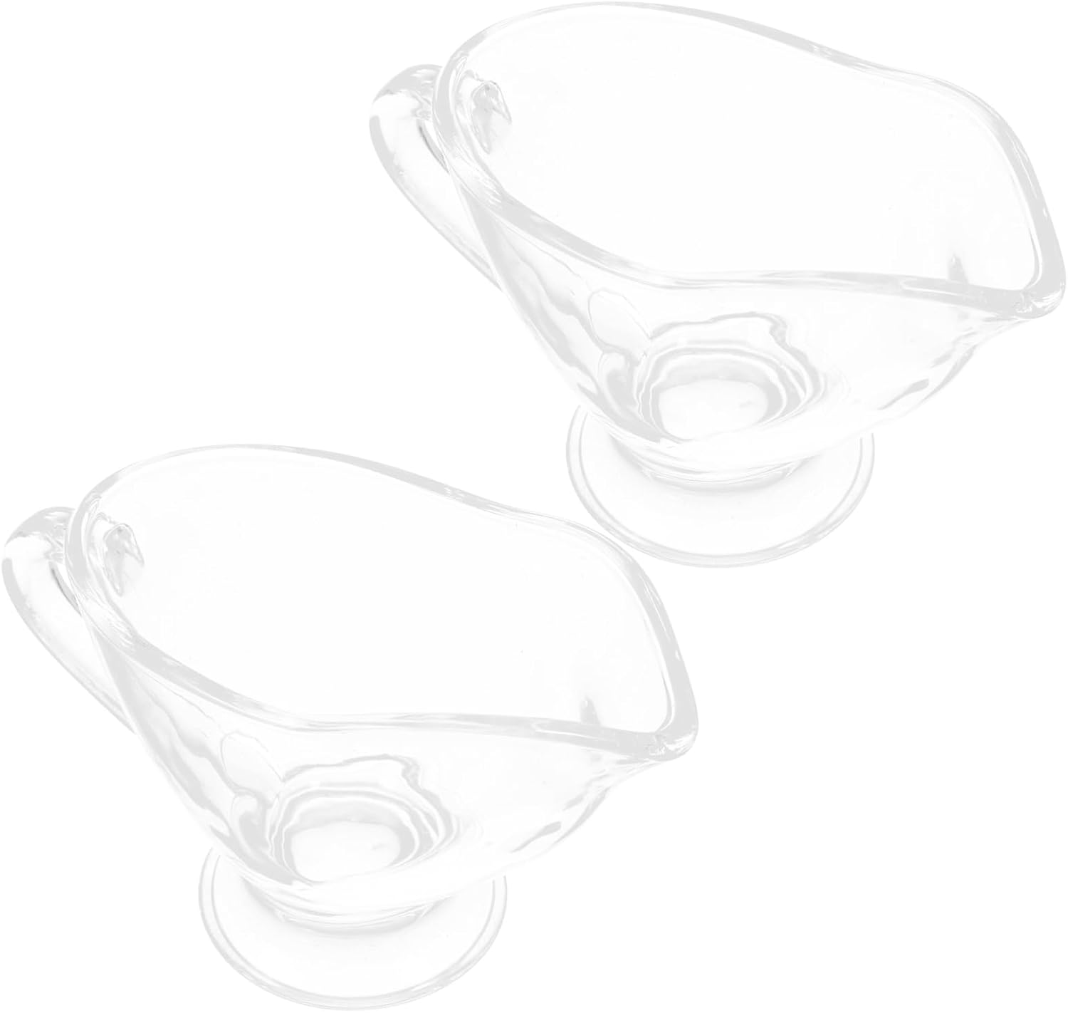2pcs Glass Gravy Boat Sauce Dispenser for Dressings and Gravy Versatile Serving Cup for Home and Restaurant Use Capacity
