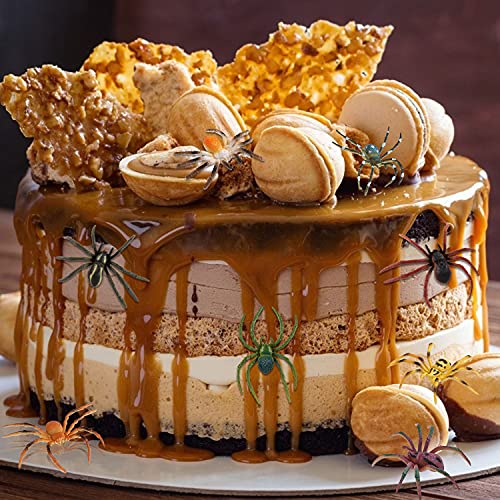 Flormoon Spider Toys 12 Pcs Realistic Spider Figures Colorful Tarantula Figurines For Halloween Decor, Early Educational Toy, Birthday Party, Cake Topper For Kids #TOP6