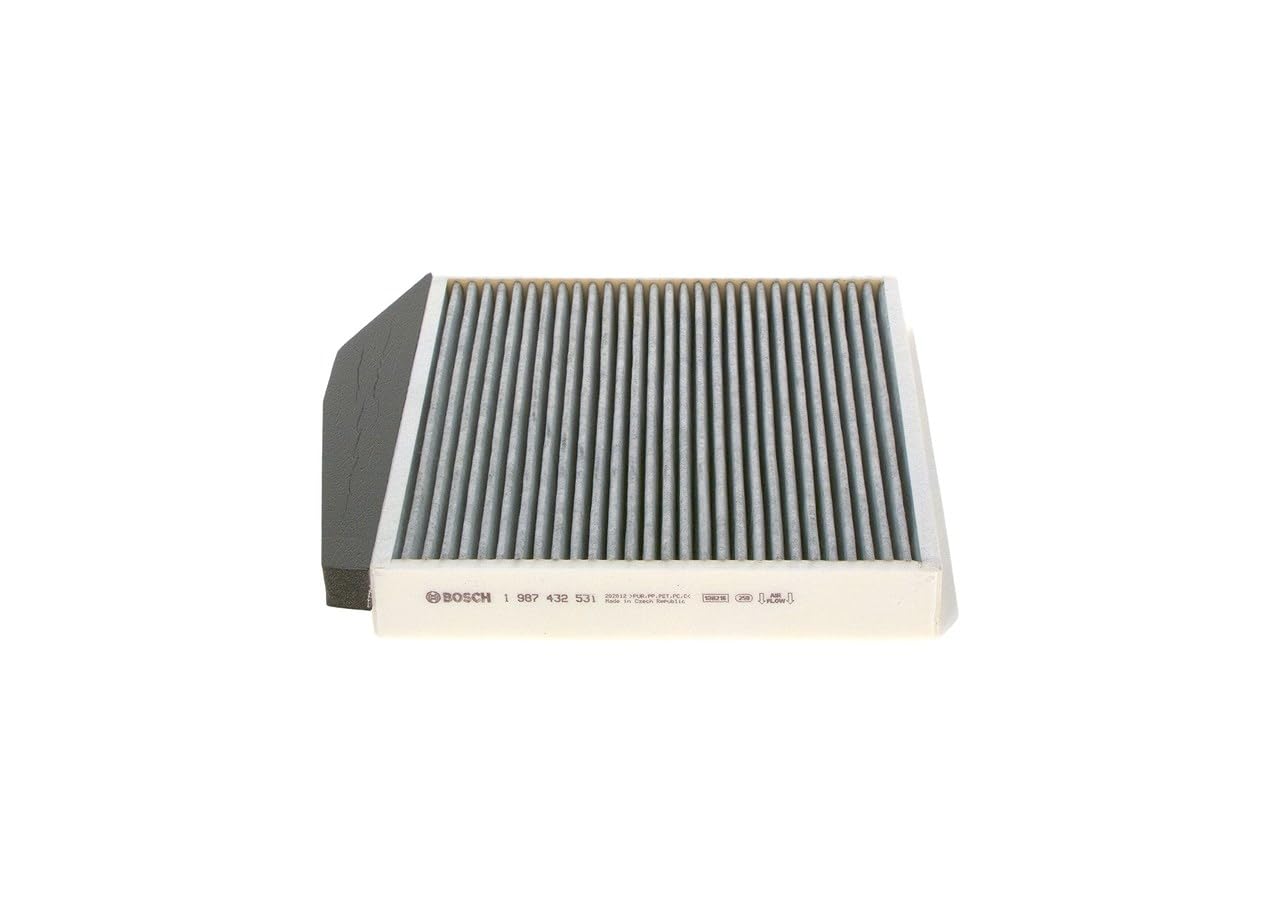 Bosch R2531 Filtre d'Habitacle à Charbon Actif de Remplacement - Contre les Mauvaises Odeurs, le Pollen et la Poussière pour un air plus pur à l’Intérieur du Véhicule