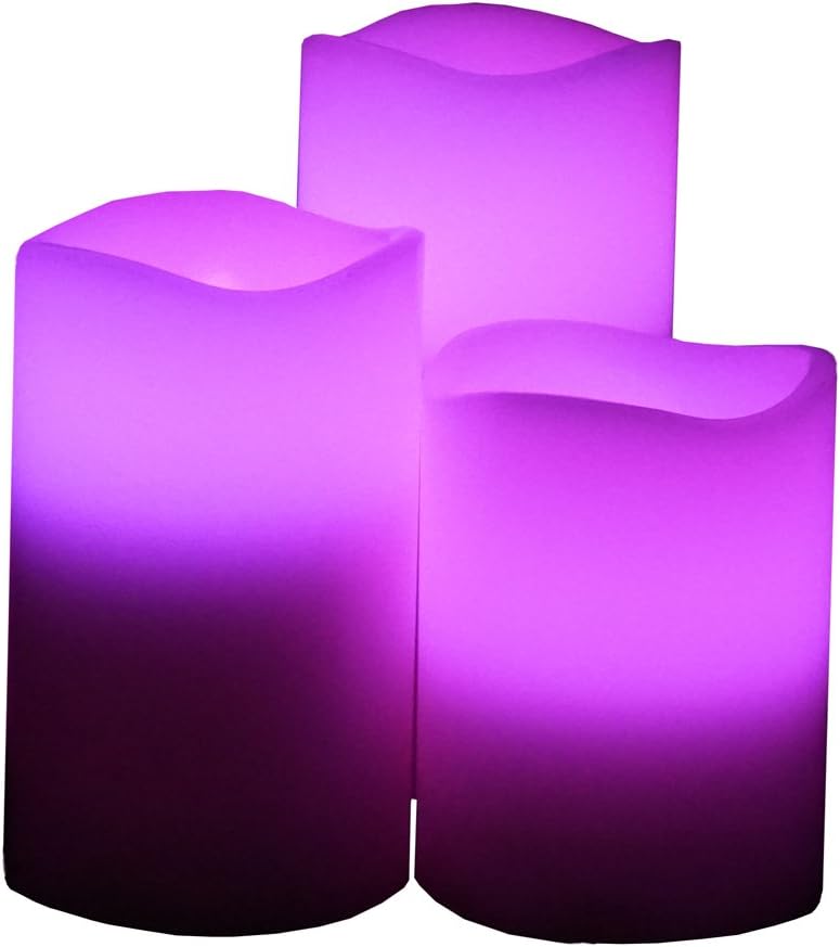 Flameless Candles by Festival Delights- Real Wax, 9pc Duracell Batteries Included, Multiple Color, Cycle Timer, Remote Control, LED Candles, Flameless Candle Set
