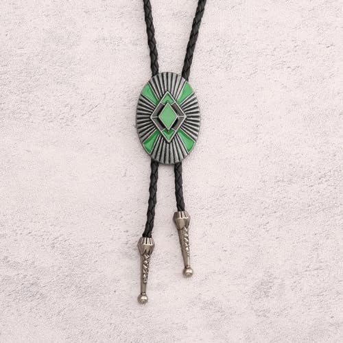 Image of GelConnie Bolo Ties for Men Women Western Cowboy Tie Mens Western Necklace Leather Necktie Gold Bolero Tie Cowboy Necklace