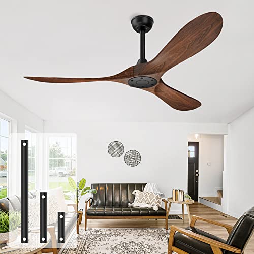 Ghicc Ceiling Fan With Remote Outdoor Ceiling Fans For Patios Modern Ceiling Fan No Light,Matte Black,52-Inch (Sx-52-Qw-Abs-01) #TOP7
