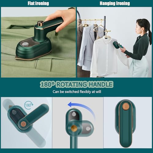HOORayeah Travel Mini Steam Iron - 180° Rotating Foldable Handheld - Fast Heat Up - Lightweight Portable Steamer for Home Business and Travel - Image 5