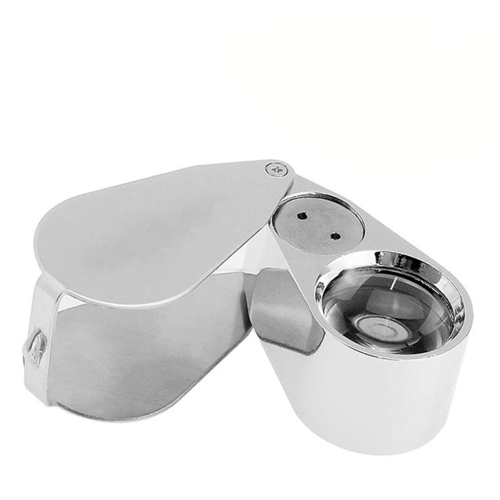 Loupe 40X à main LED en acier inoxydable pour lire les détails invisibles