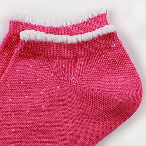 Cotton Day Kids Girls Fashion Low Cut Ankle Shorty Socks Pink Blue Gray 8-10 Years (Size 10 Spotty) #TOP6