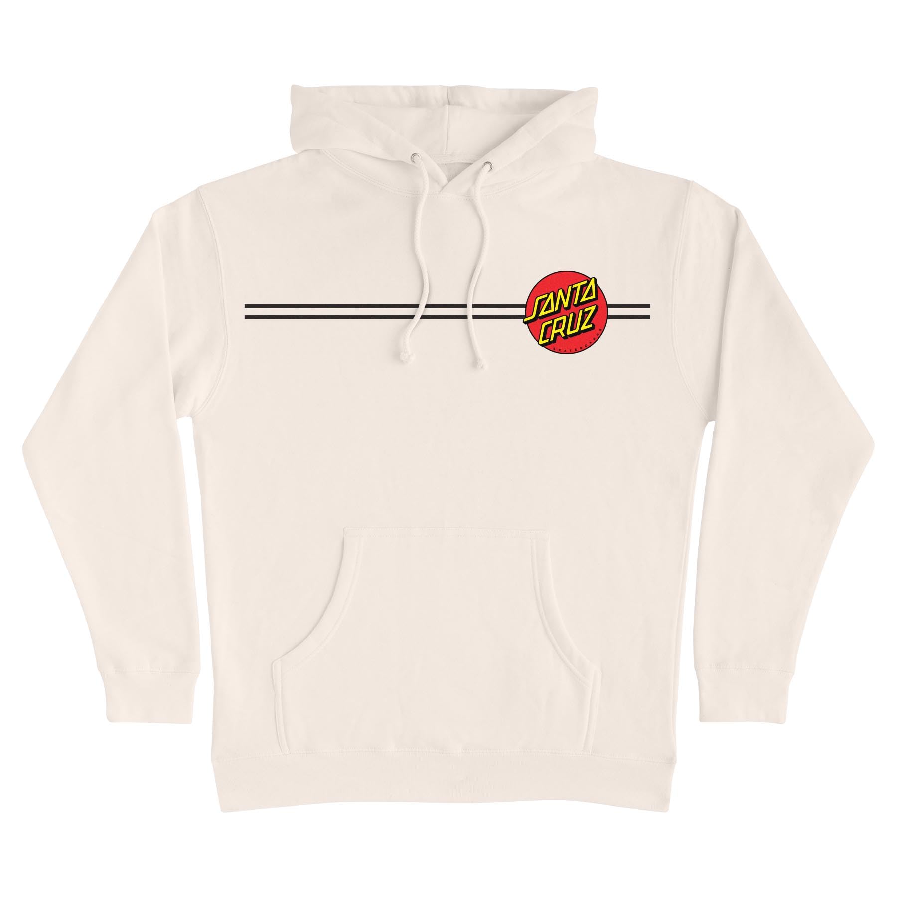 SANTA CRUZ Classic Dot P/O Hooded Heavyweight Sweatshirt Bone Lg Mens