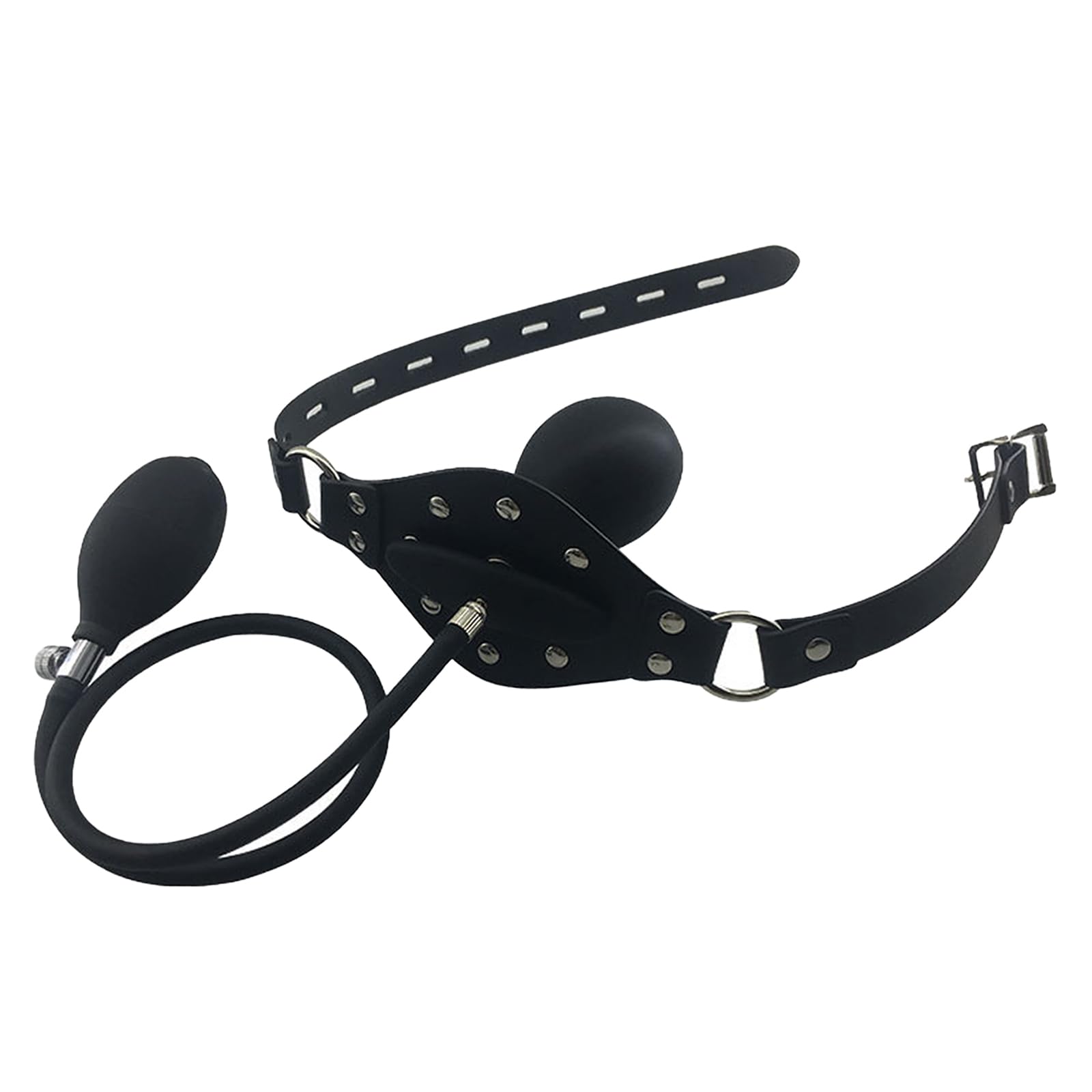Bavaglio gonfiabile in silicone, gag BDSM sex toy per coppie, mouth gag ball regolabile per fetish uomini donne sesso estremo