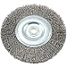 Forney 72745 Wire Bench Wheel Brush, Coarse Crimped with 1/2-Inch and 5/8-Inch Arbor, 6-Inch-by-.012-Inch